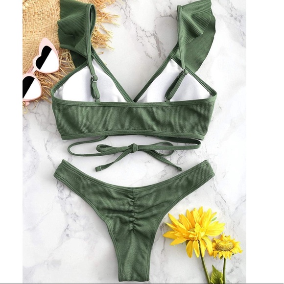 Ribbed Bikini Set  - Black - Picture 4 of 4